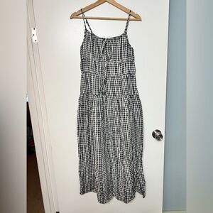 Black and White Checkered Women's Dress